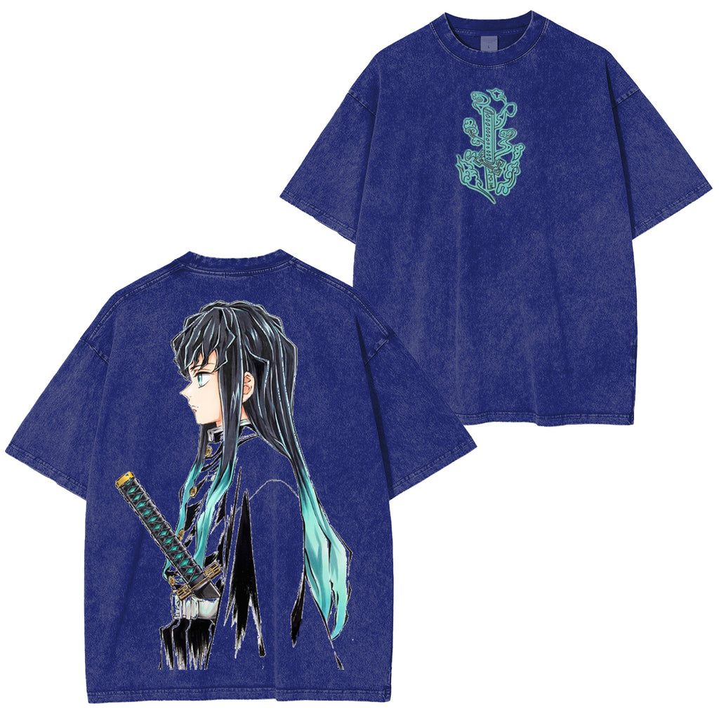 Anime Infinity Castle Arc Anime Graphic  Unisex Washed T-Shirt| KNY