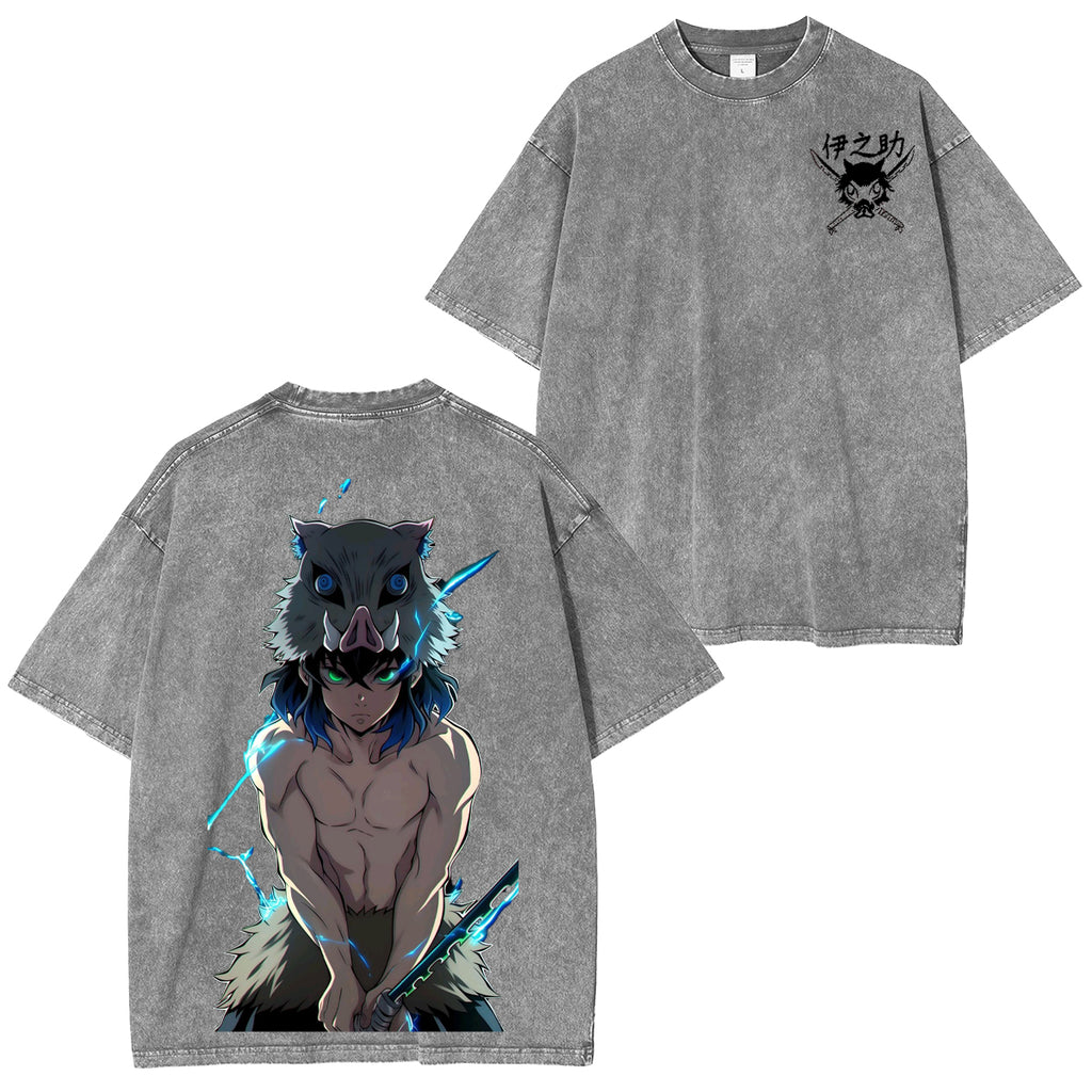 Inosuke Hashibira Unisex Washed T-Shirt| KNY
