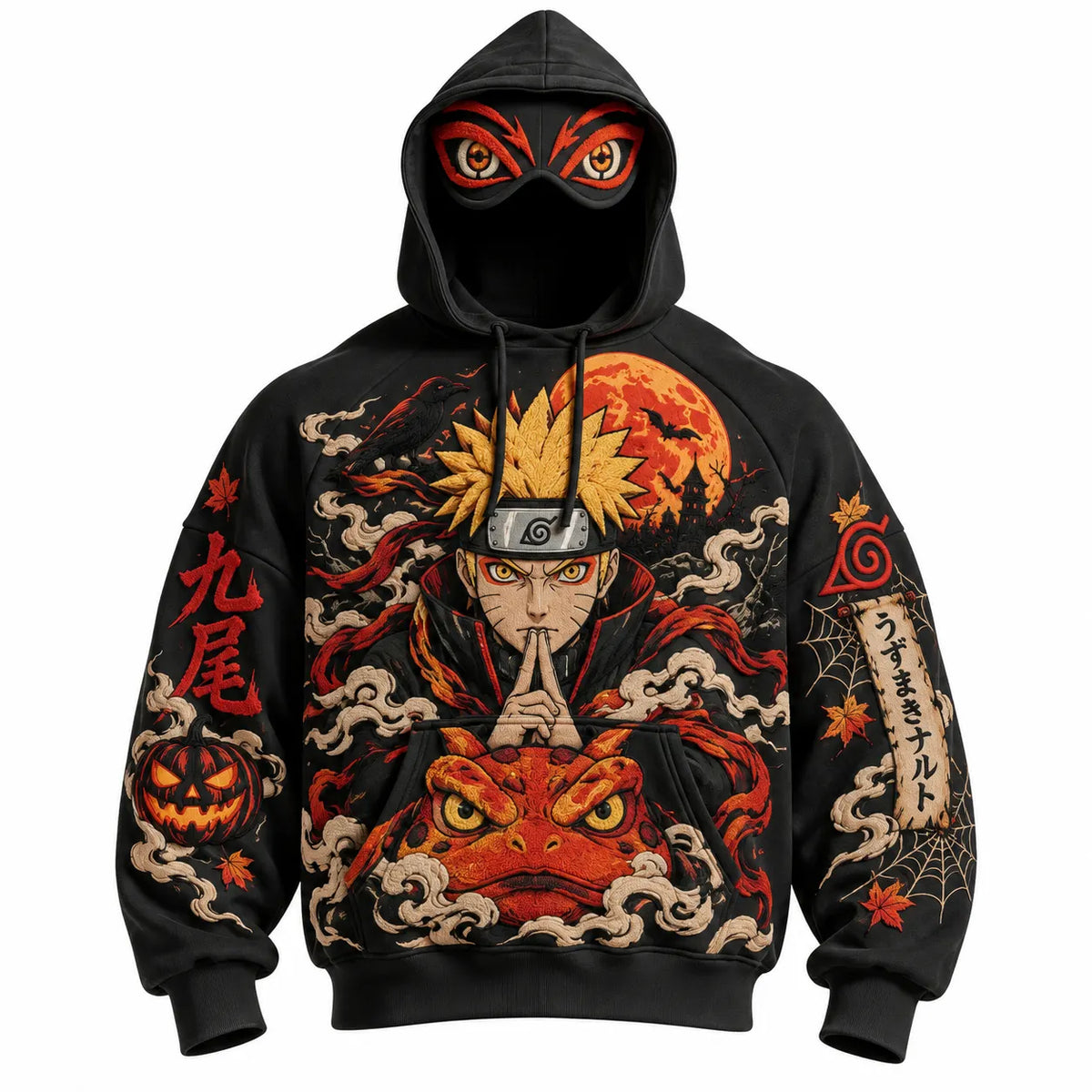 Halloween Anime-Print Hoodie
