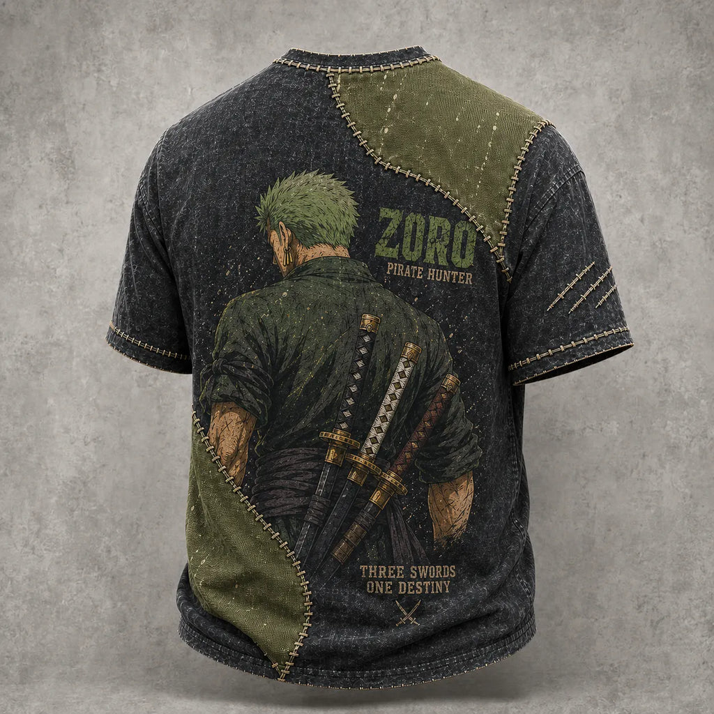 Pirate Crew Print V-Neck T-Shirt