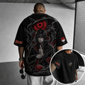 Unisex Anime-Style Retro Corduroy Oversized T-Shirt