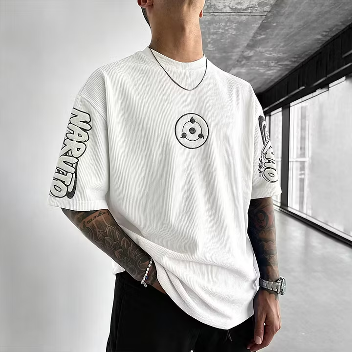 Unisex Anime Inspired Vintage Corduroy T-Shirt