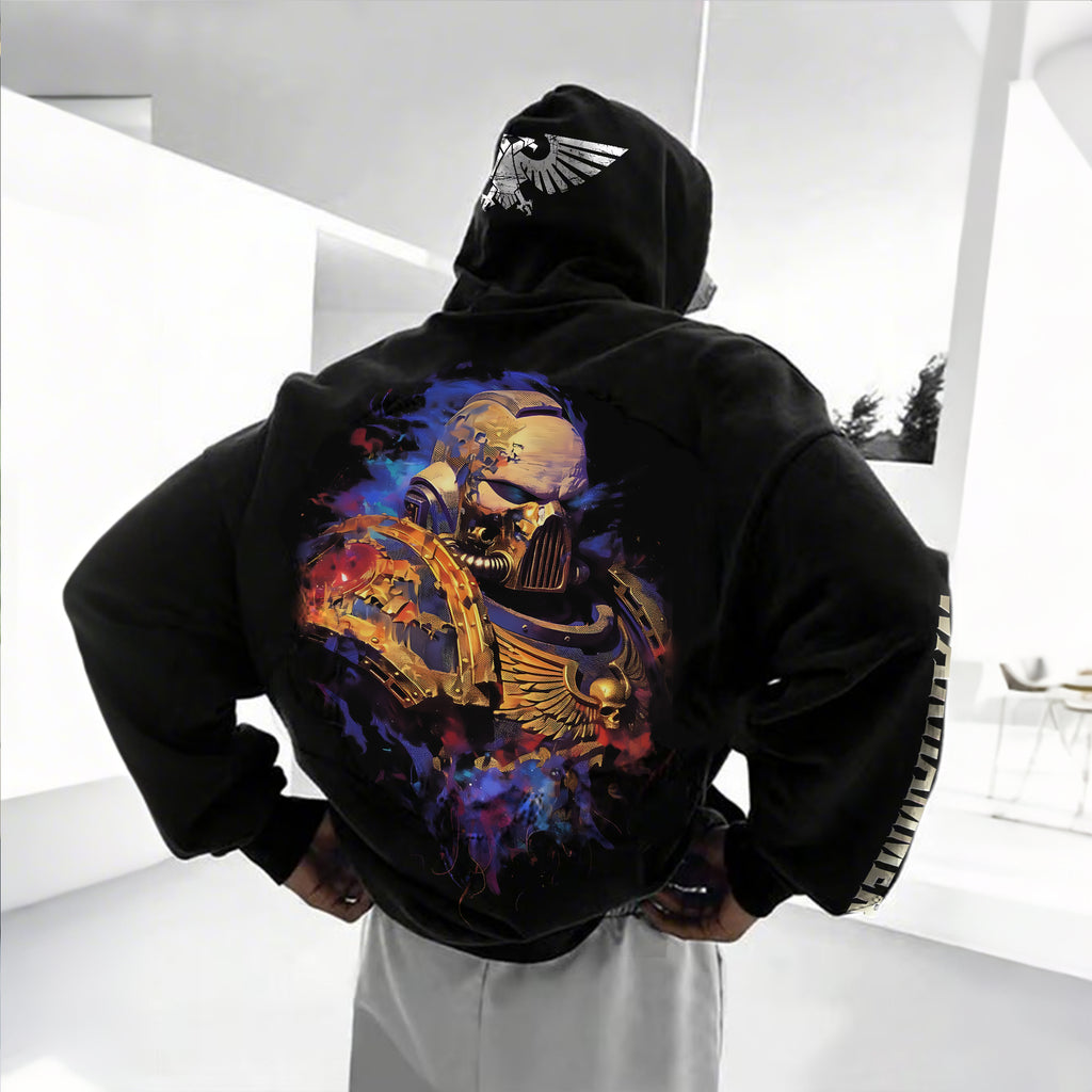 Unisex Game Graphic Streetwear Vintage Hoodie丨WH40K