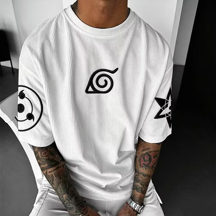 Unisex Anime Inspired Vintage Corduroy T-Shirt