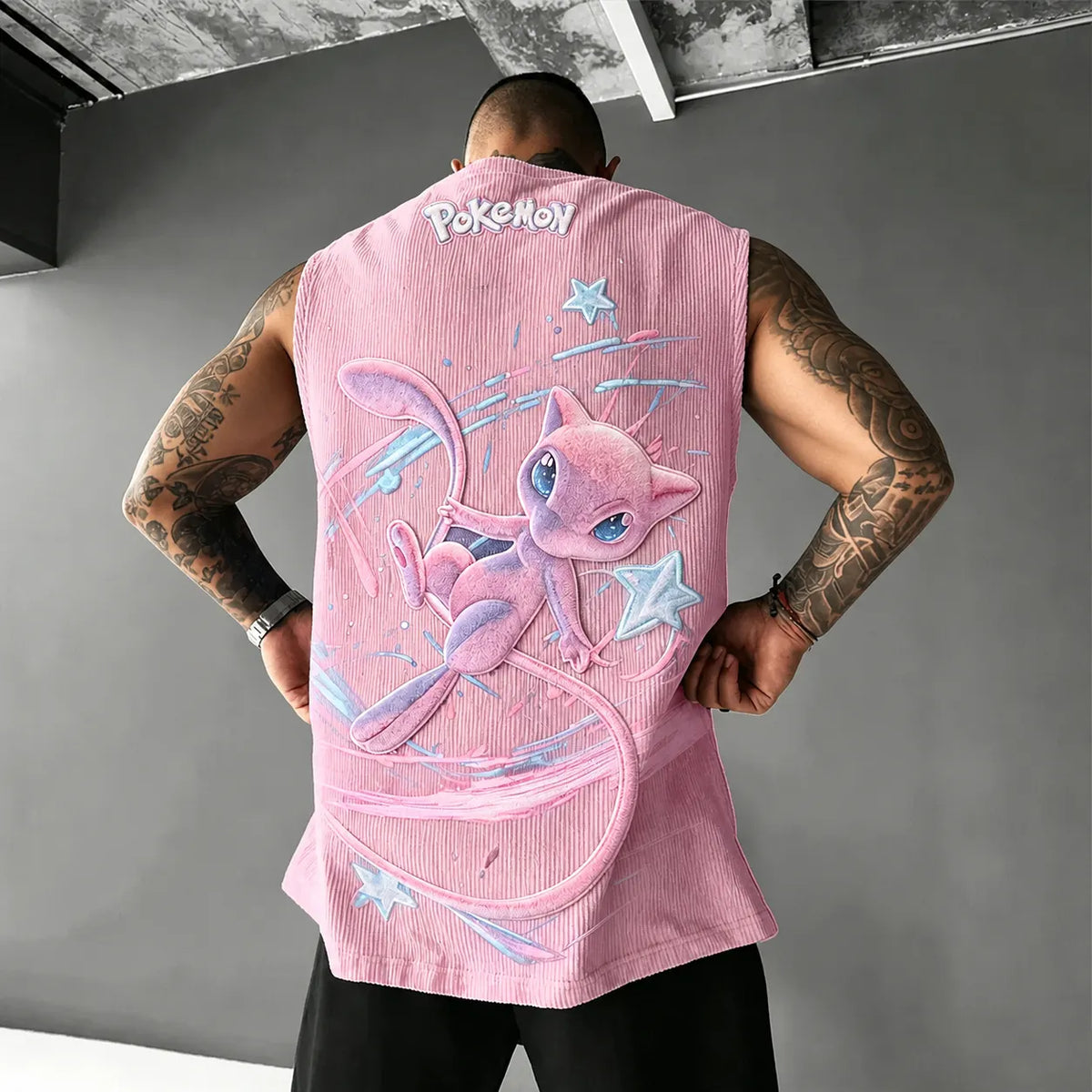 Unisex Anime-Style Retro Corduroy Tank Top
