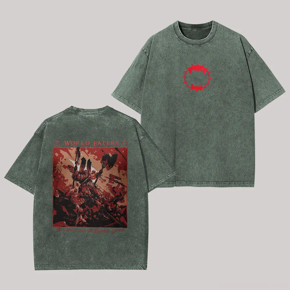 World Eaters Printed Unisex Washed T-Shirt