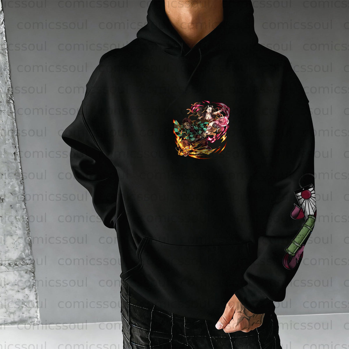Unisex Anime Graphic Streetwear Vintage Hoodie