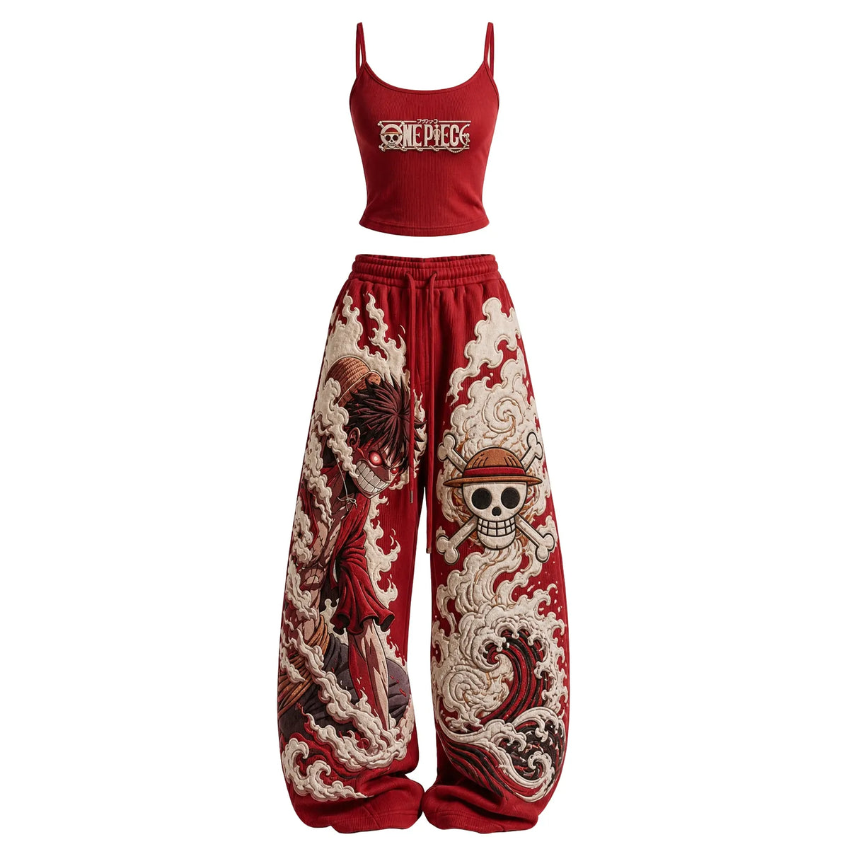 Women's Anime-Print Camisole And Pants Set