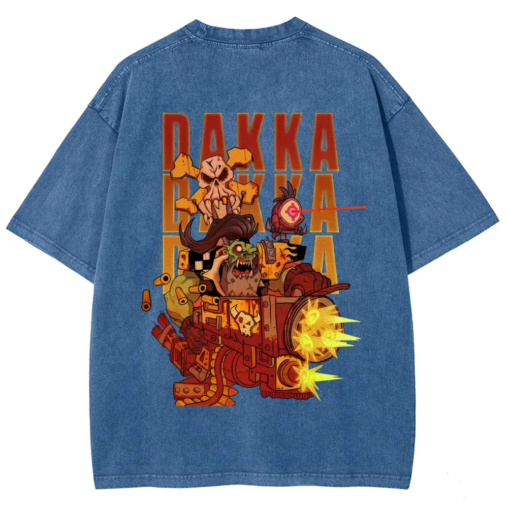 Vintage Casual Washed T-Shirt 丨WH40K