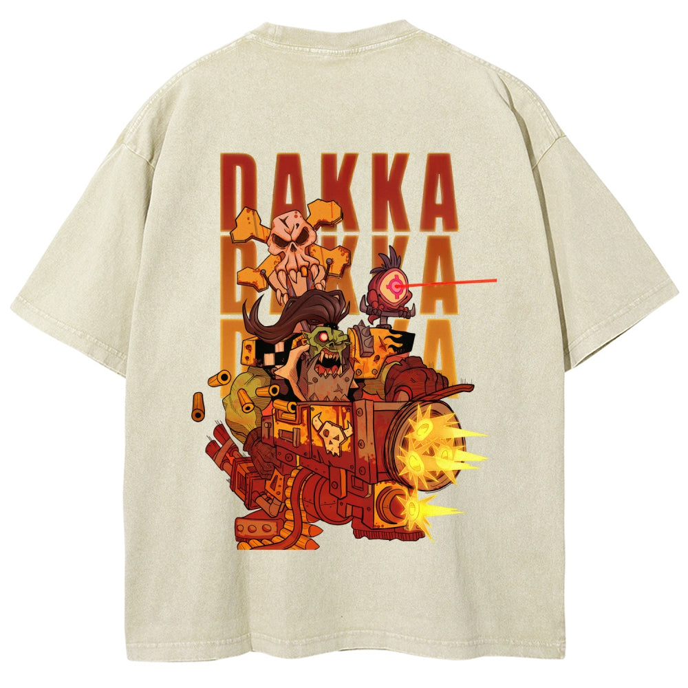 Vintage Casual Washed T-Shirt 丨WH40K