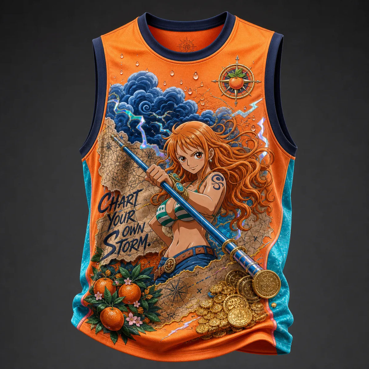 Pirate Crew Graphic Crew-Neck Tank Top