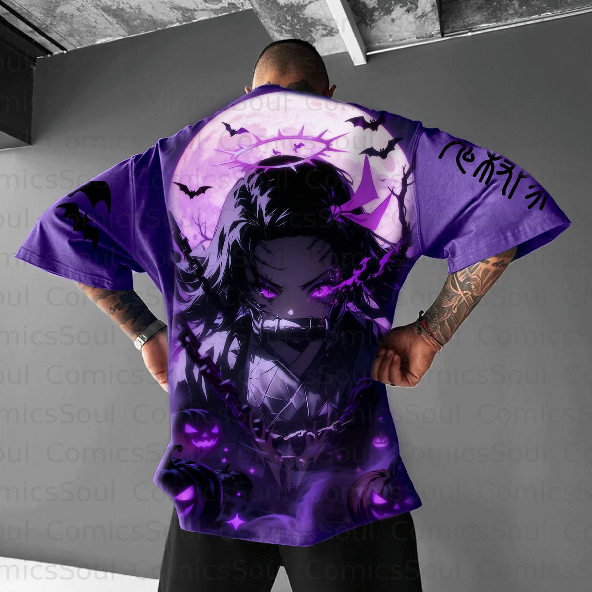 Unisex Anime Halloween Inspired Vintage T-Shirt