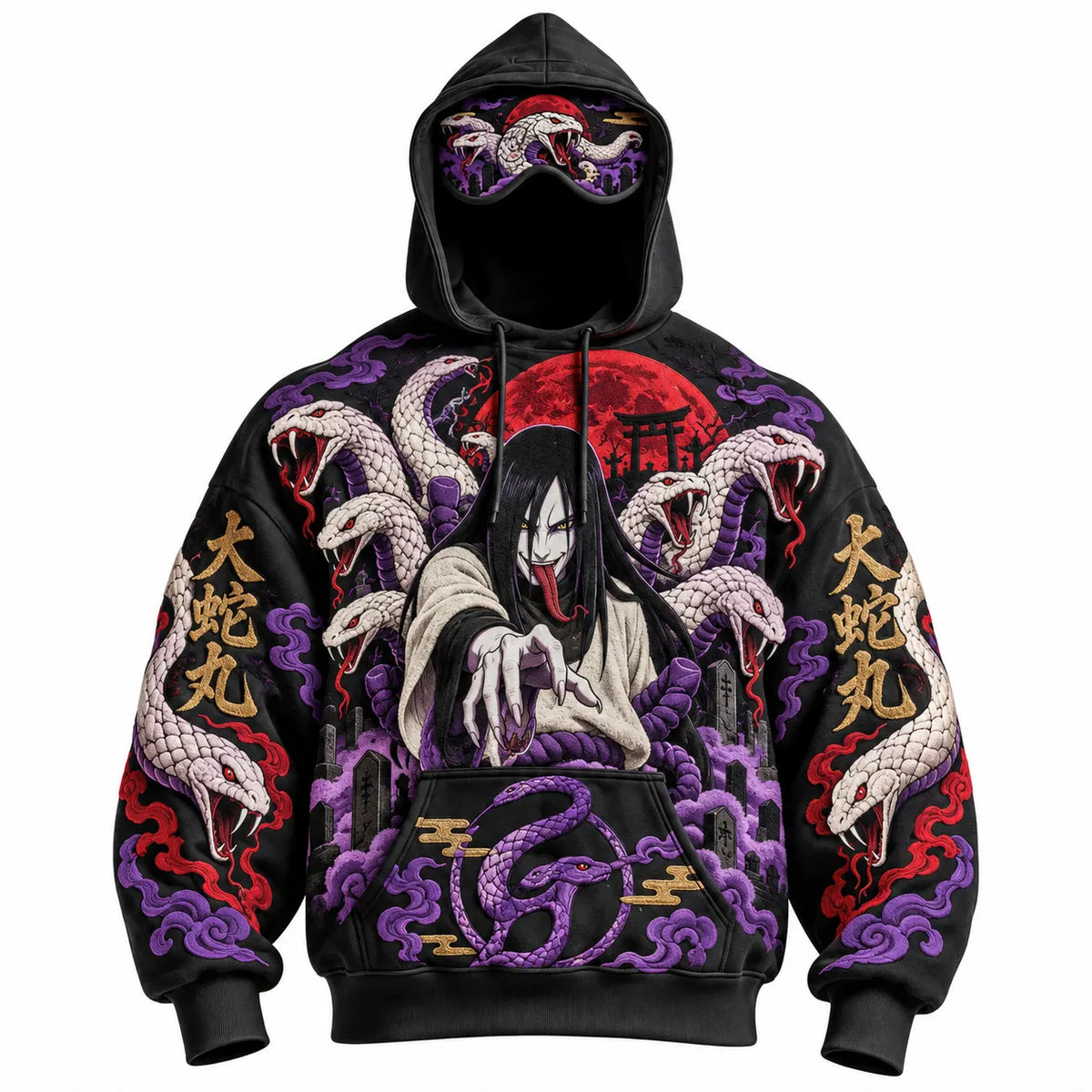 Halloween Anime-Print Hoodie