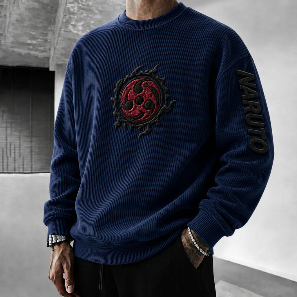 Unisex Anime-print Crewneck Sweatshirt