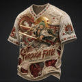 Pirate Crew Print V-Neck T-Shirt