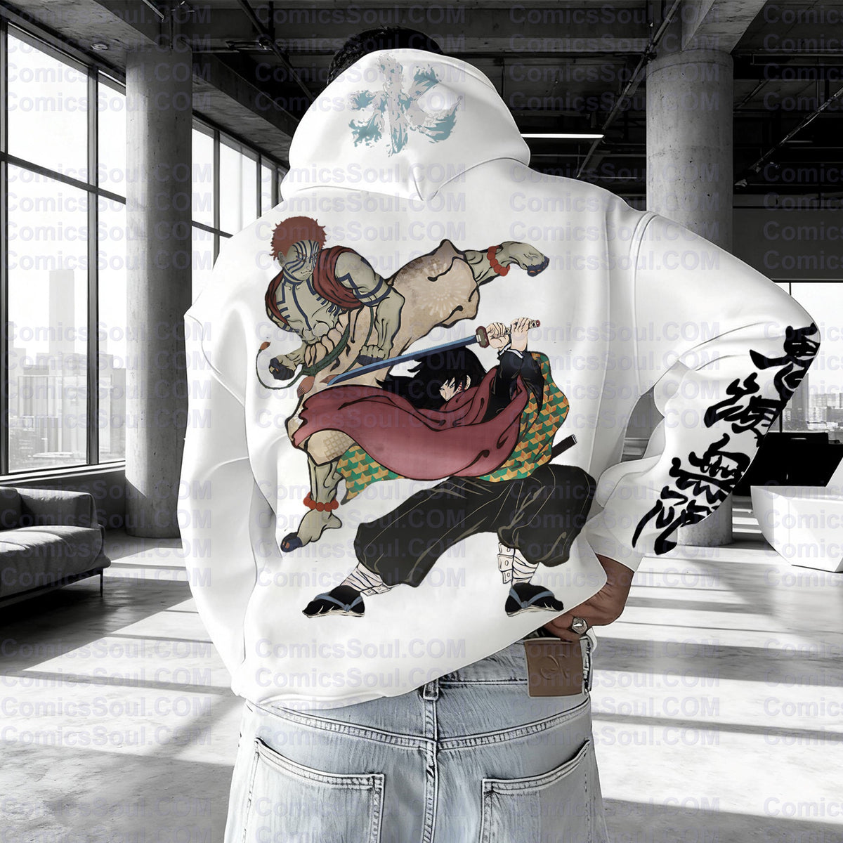 Plus Velvet Unisex Anime Graphic Streetwear Vintage Hoodie