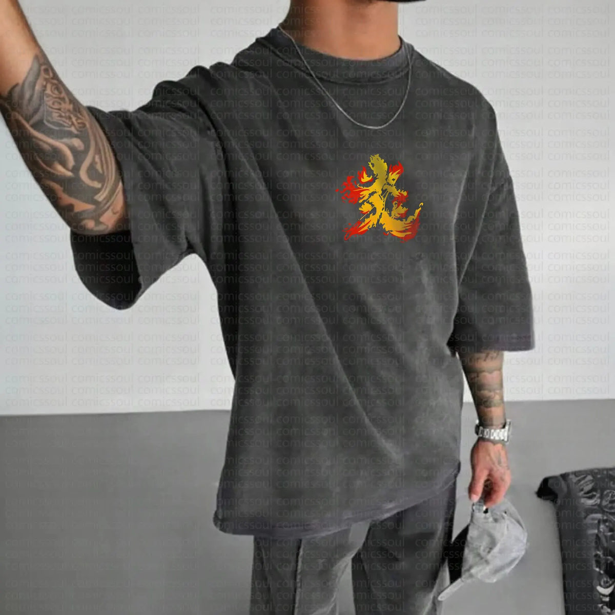 Unisex Anime Inspired Vintage Washed T-Shirt丨Comicssoul