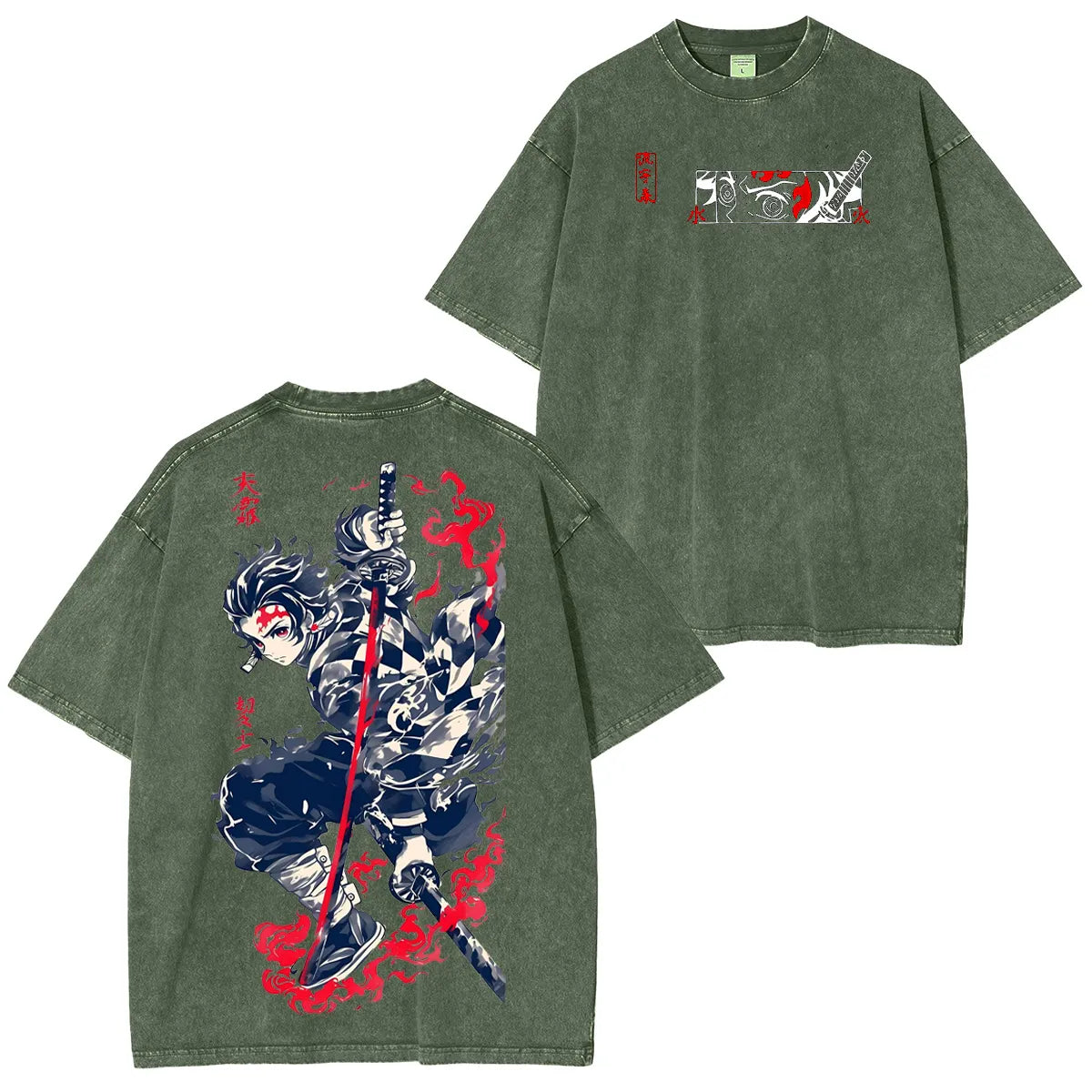Kamado Tanjiro ,KNY Anime Unisex Washed T-Shirt