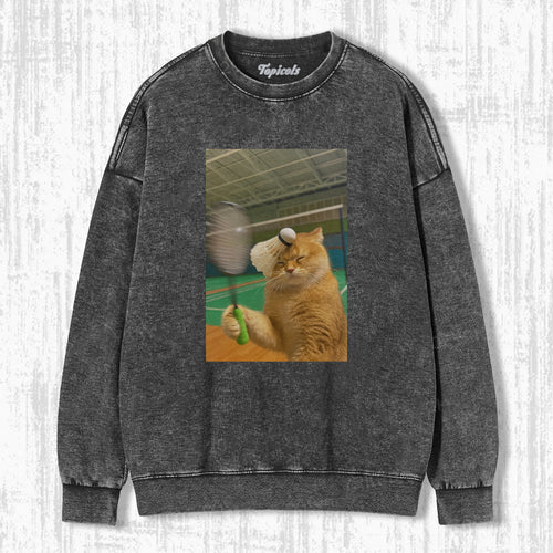 BADMINTON CAT T-SHIRT