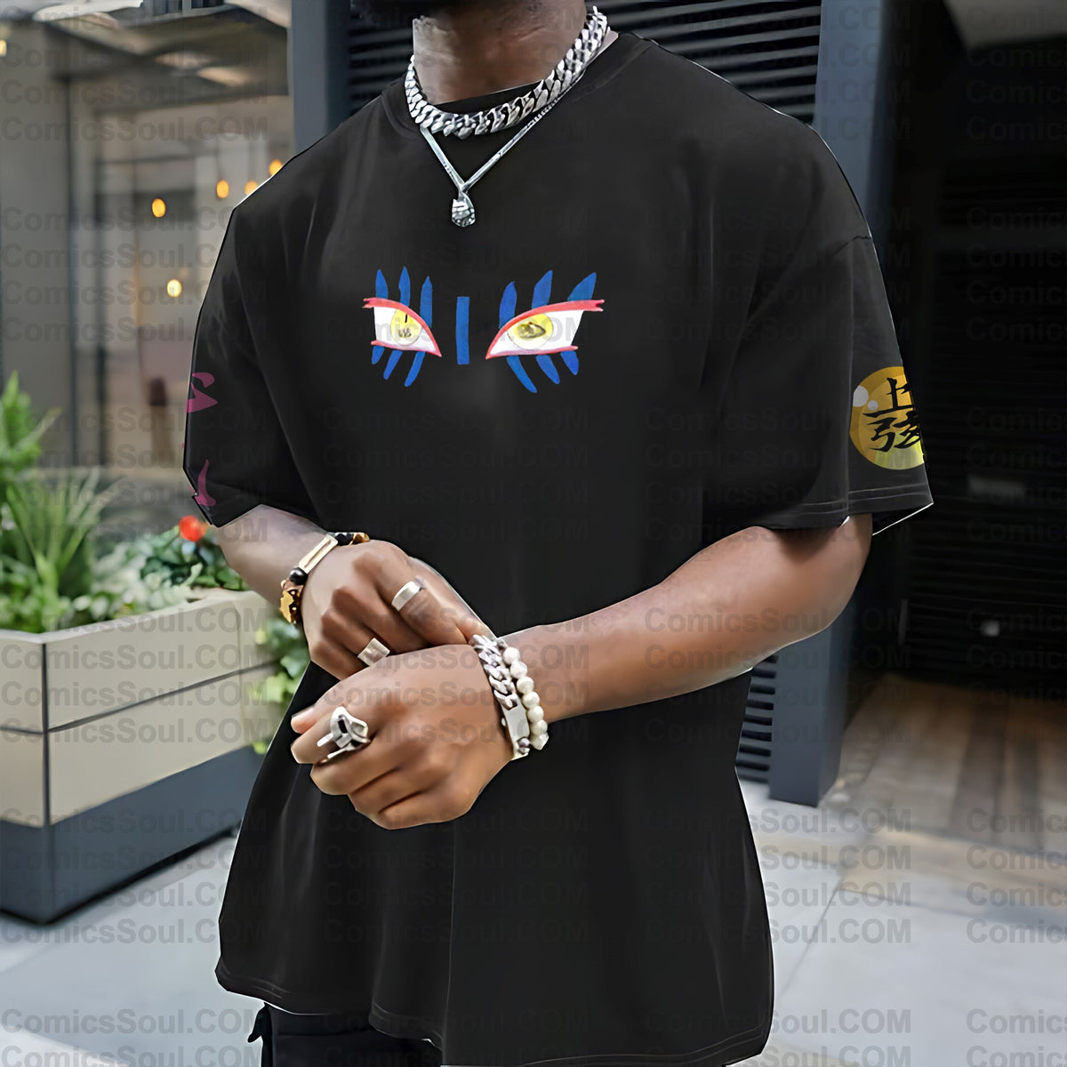 Unisex Anime Inspired Vintage T-Shirt丨Comicssoul-Akaza