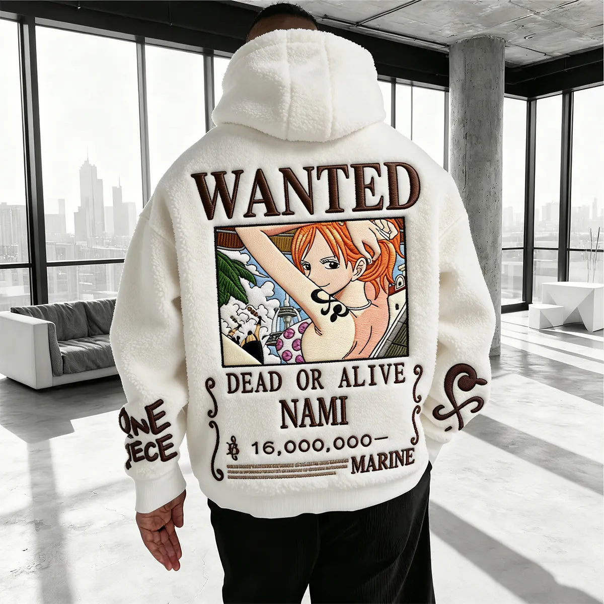 Color-blocked Plush Hoodie