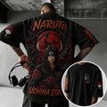 Unisex Anime-Style Retro Corduroy Oversized T-Shirt