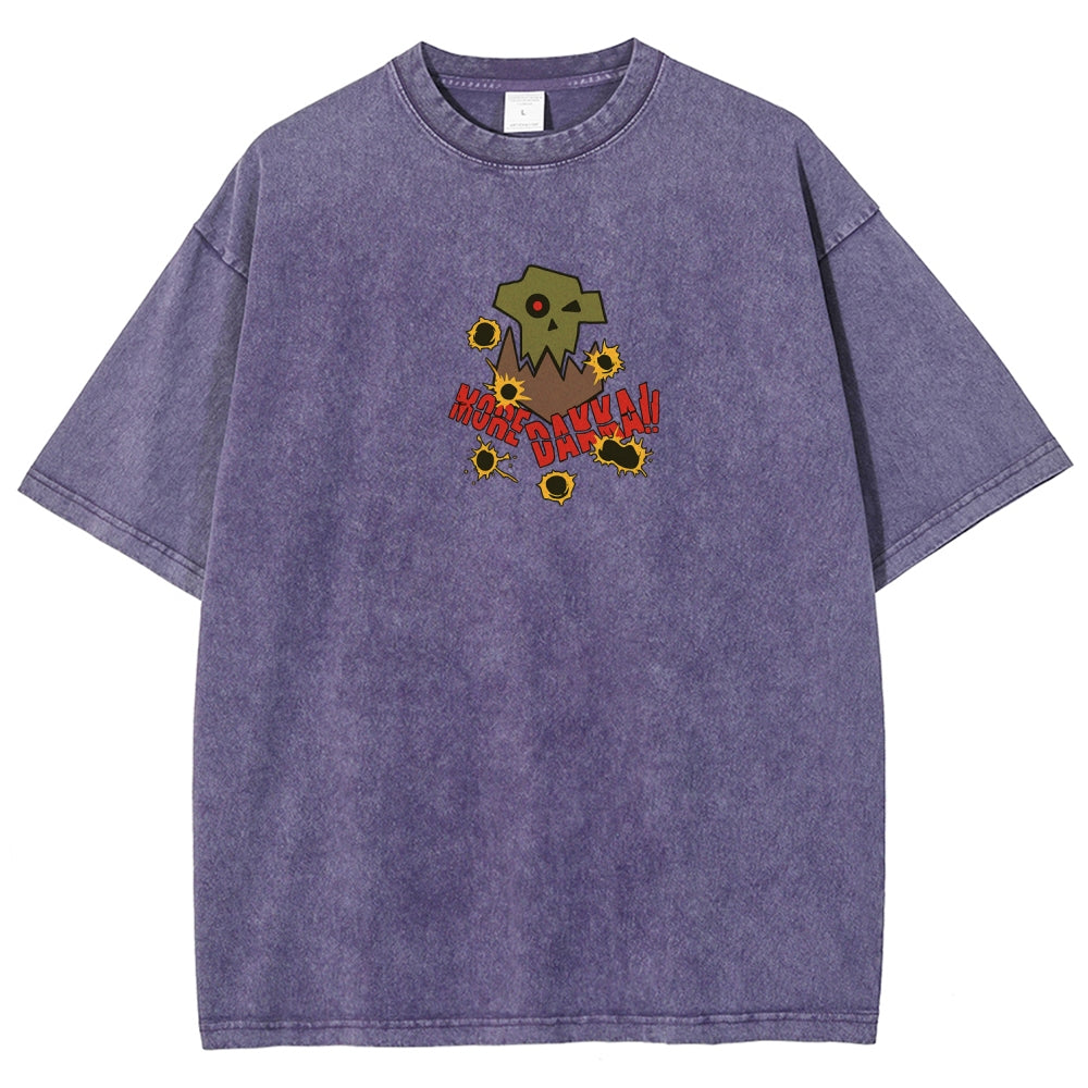 Vintage Casual Washed T-Shirt 丨WH40K
