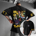 Unisex Anime-Style Retro Corduroy Oversized T-Shirt