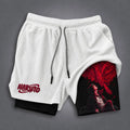 Unisex Double-layer Shorts With Anime Print