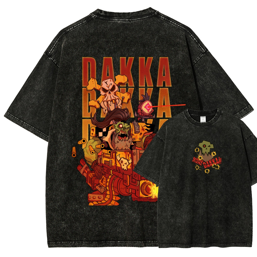 Vintage Casual Washed T-Shirt 丨WH40K