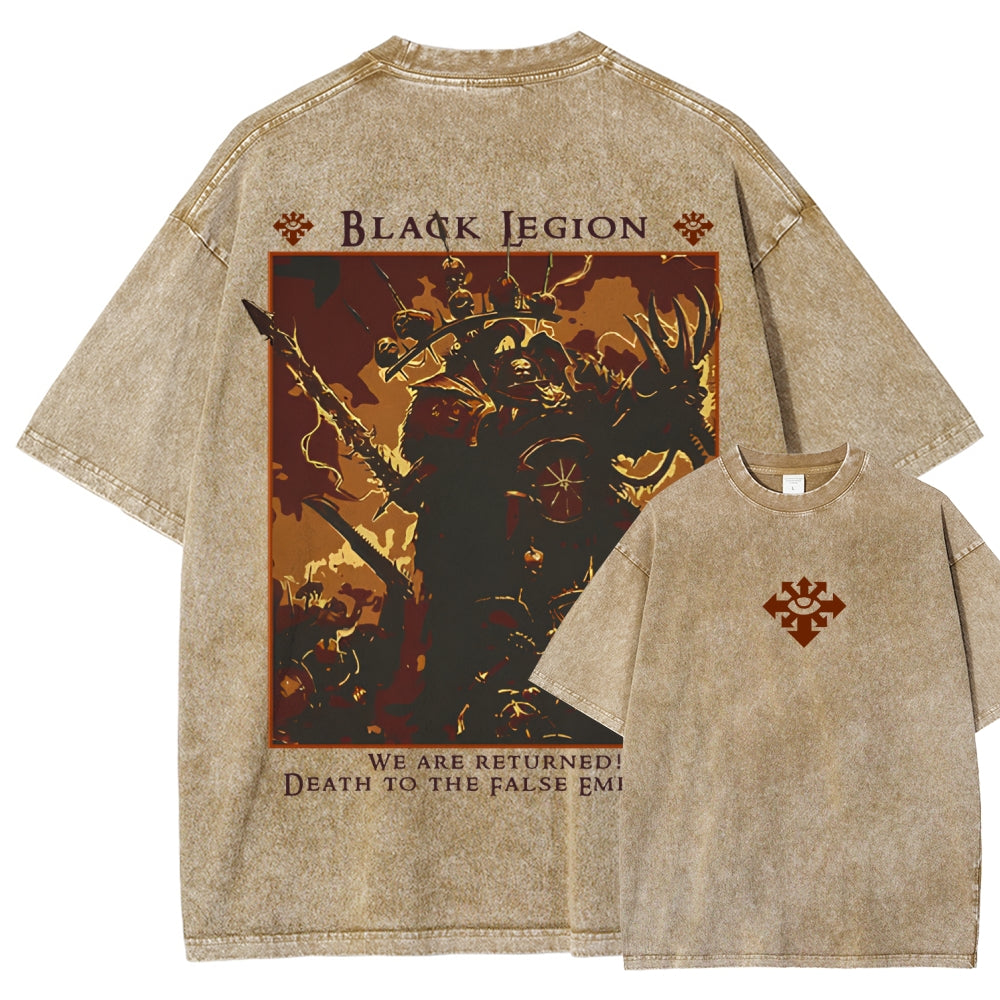 Vintage Casual Washed T-Shirt 丨WH40K