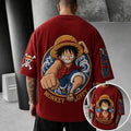 Unisex Short-Sleeve Corduroy T-Shirt With Anime Print