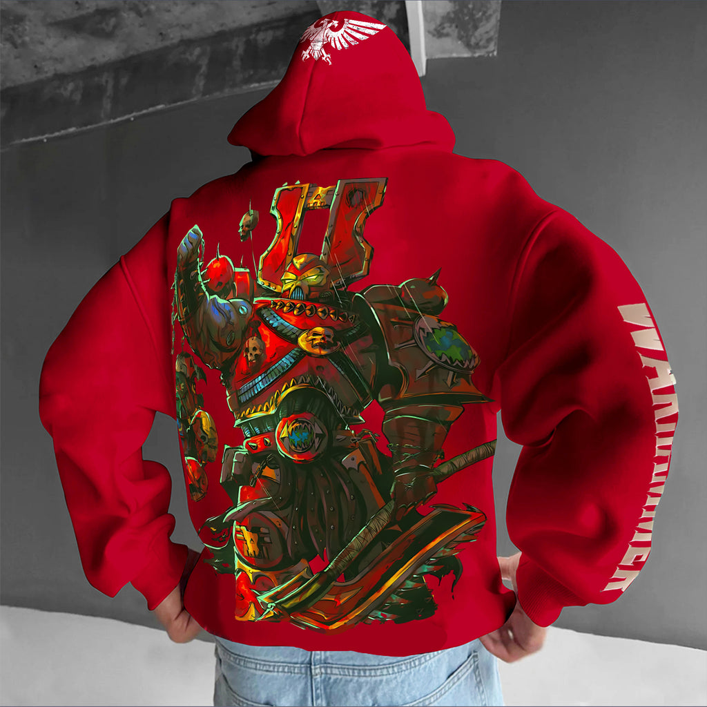 Unisex Game Graphic Streetwear Vintage Hoodie丨WH40K