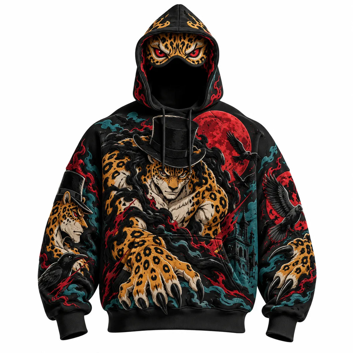 Halloween Anime-Print Hoodie