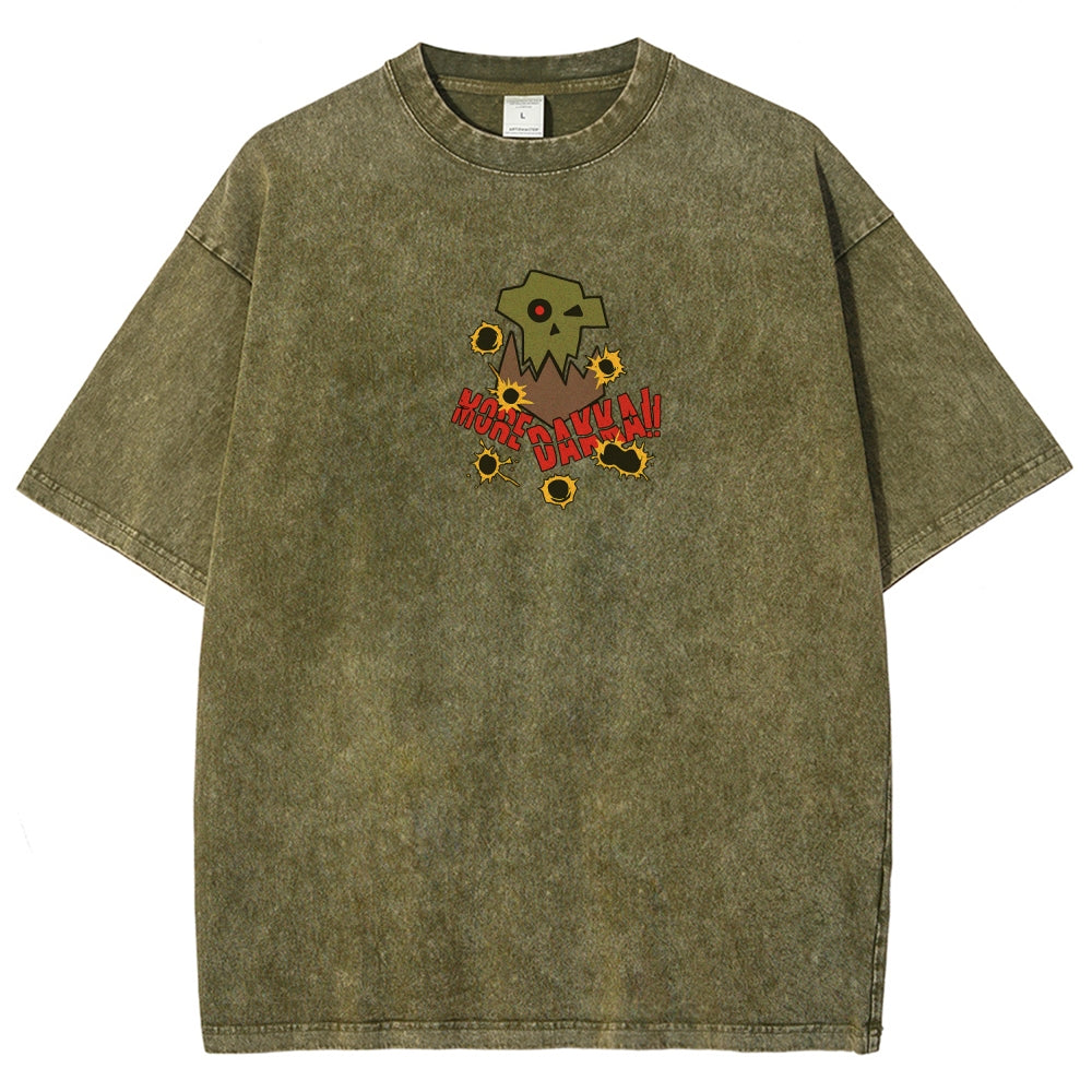 Vintage Casual Washed T-Shirt 丨WH40K