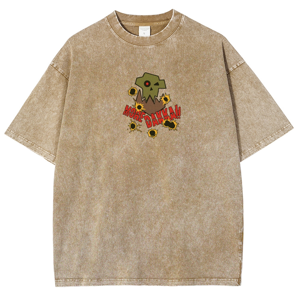 Vintage Casual Washed T-Shirt 丨WH40K