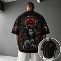 Unisex Anime-Style Retro Corduroy Oversized T-Shirt