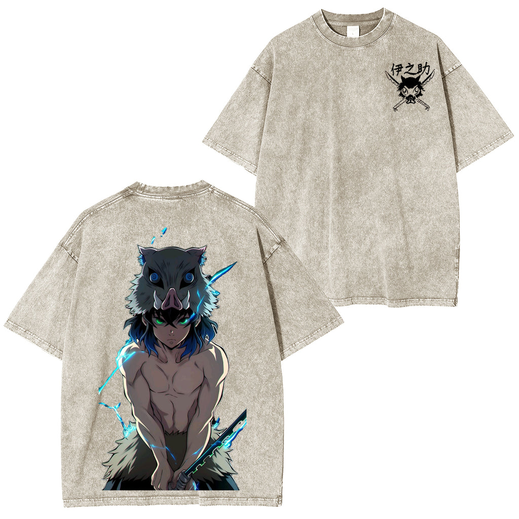 Inosuke Hashibira Unisex Washed T-Shirt| KNY