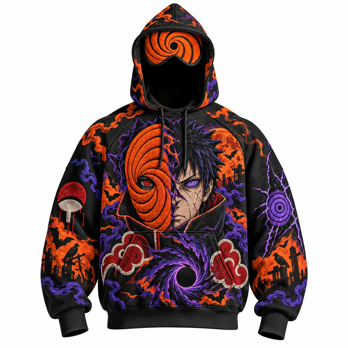 Halloween Anime-Print Hoodie