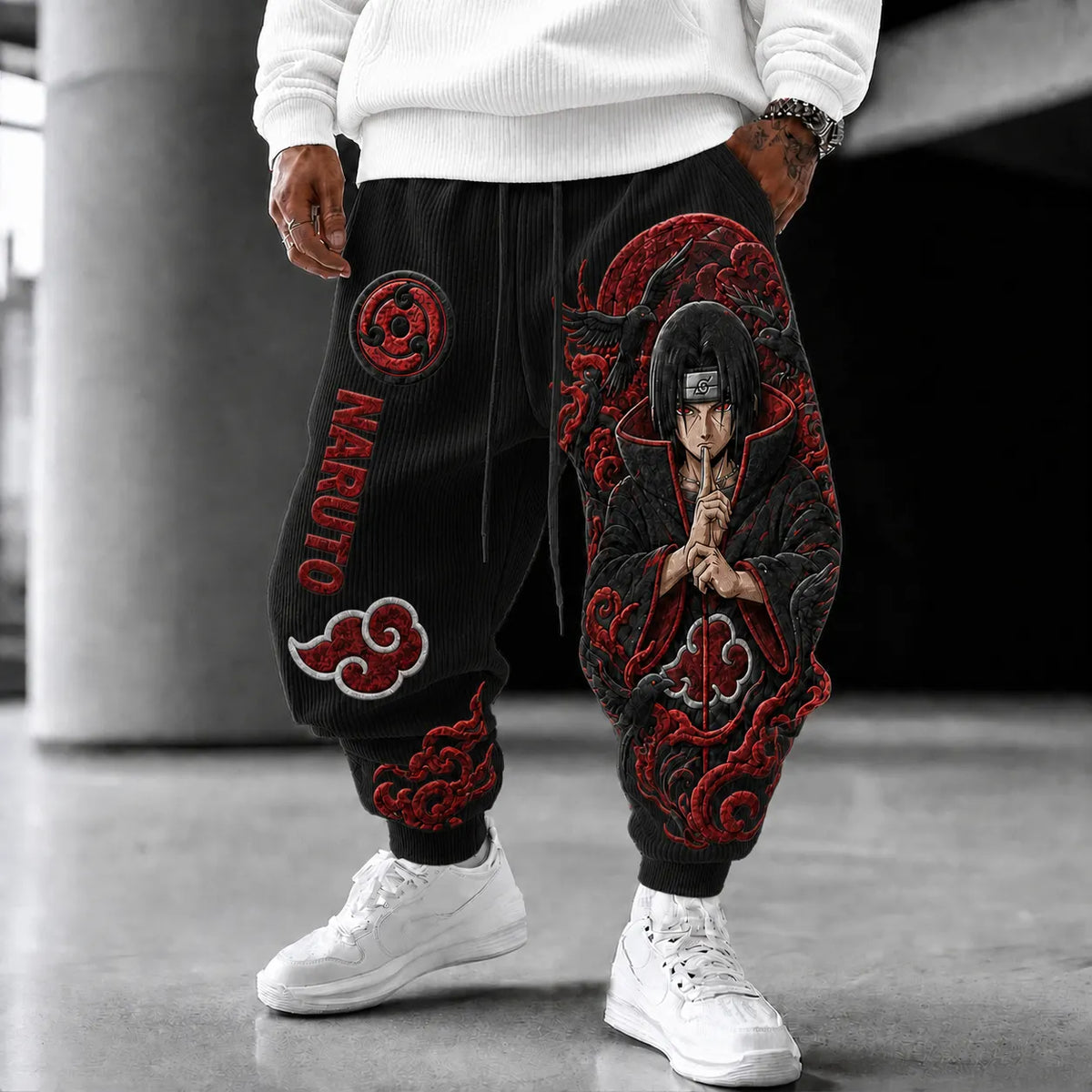Unisex Anime-print Trousers