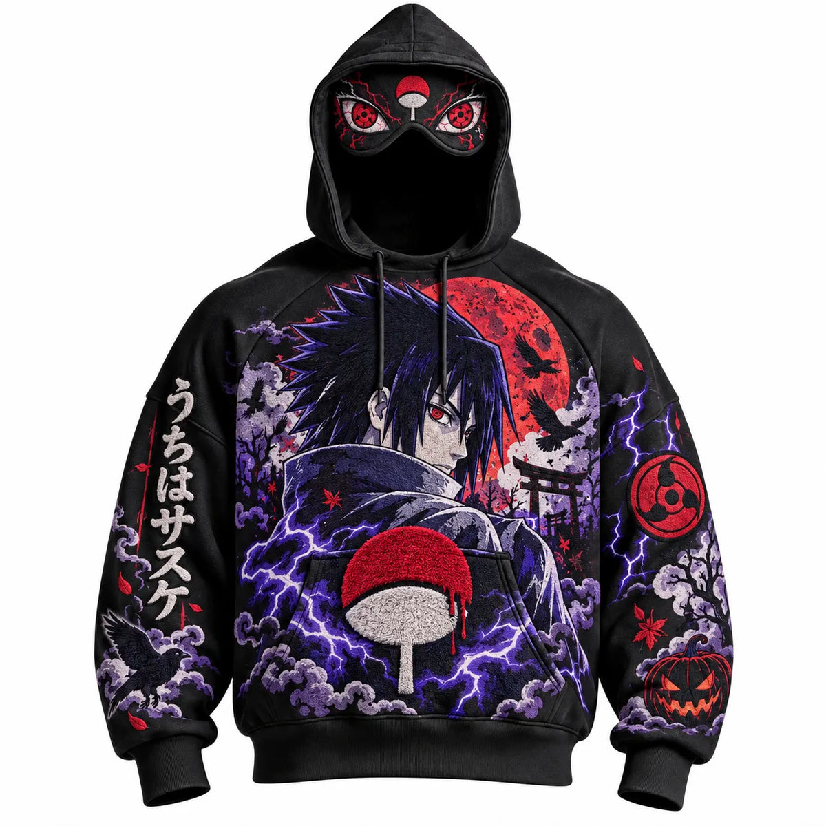 Halloween Anime-Print Hoodie