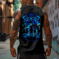 Oversized Anime Print Gym Tank Top