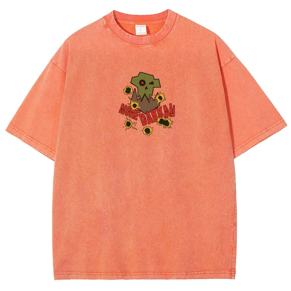 Vintage Casual Washed T-Shirt 丨WH40K