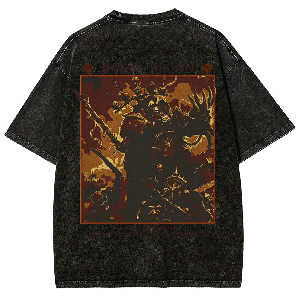 Vintage Casual Washed T-Shirt 丨WH40K