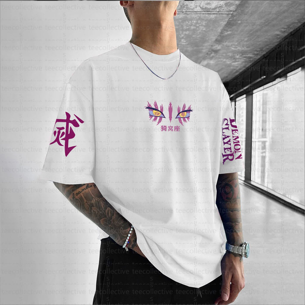 Unisex Anime Inspired Vintage T-Shirt | KNY-Akaza
