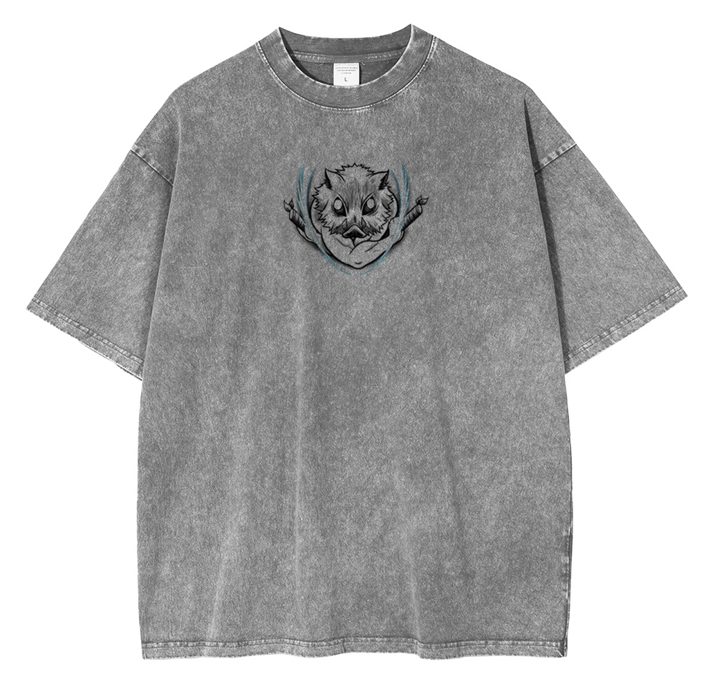 Hashibira Inosuke,Anime Unisex Washed T-Shirt| KNY