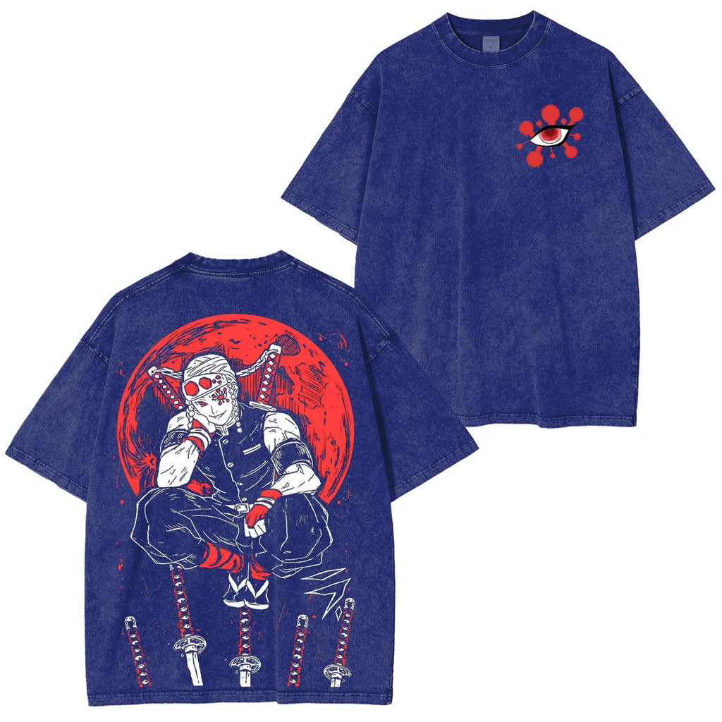 Tengen Uzui,KNY Anime Unisex Washed T-Shirt
