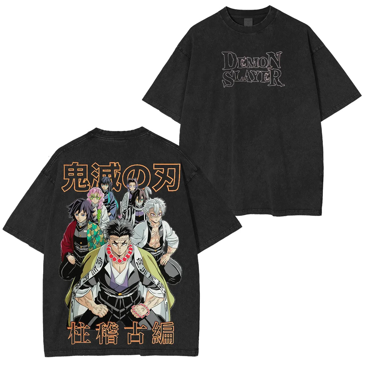 Hashiratrainingarc Vintage Anime Unisex Washed T-Shirt| KNY