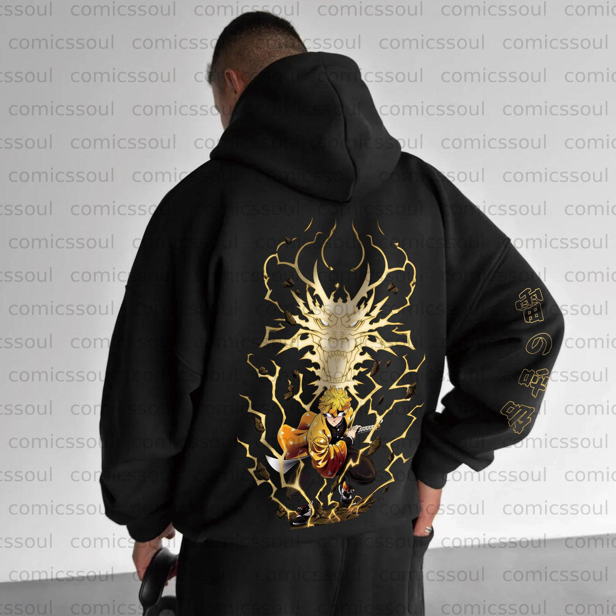 Unisex Anime Graphic Streetwear Vintage Plush Hoodie