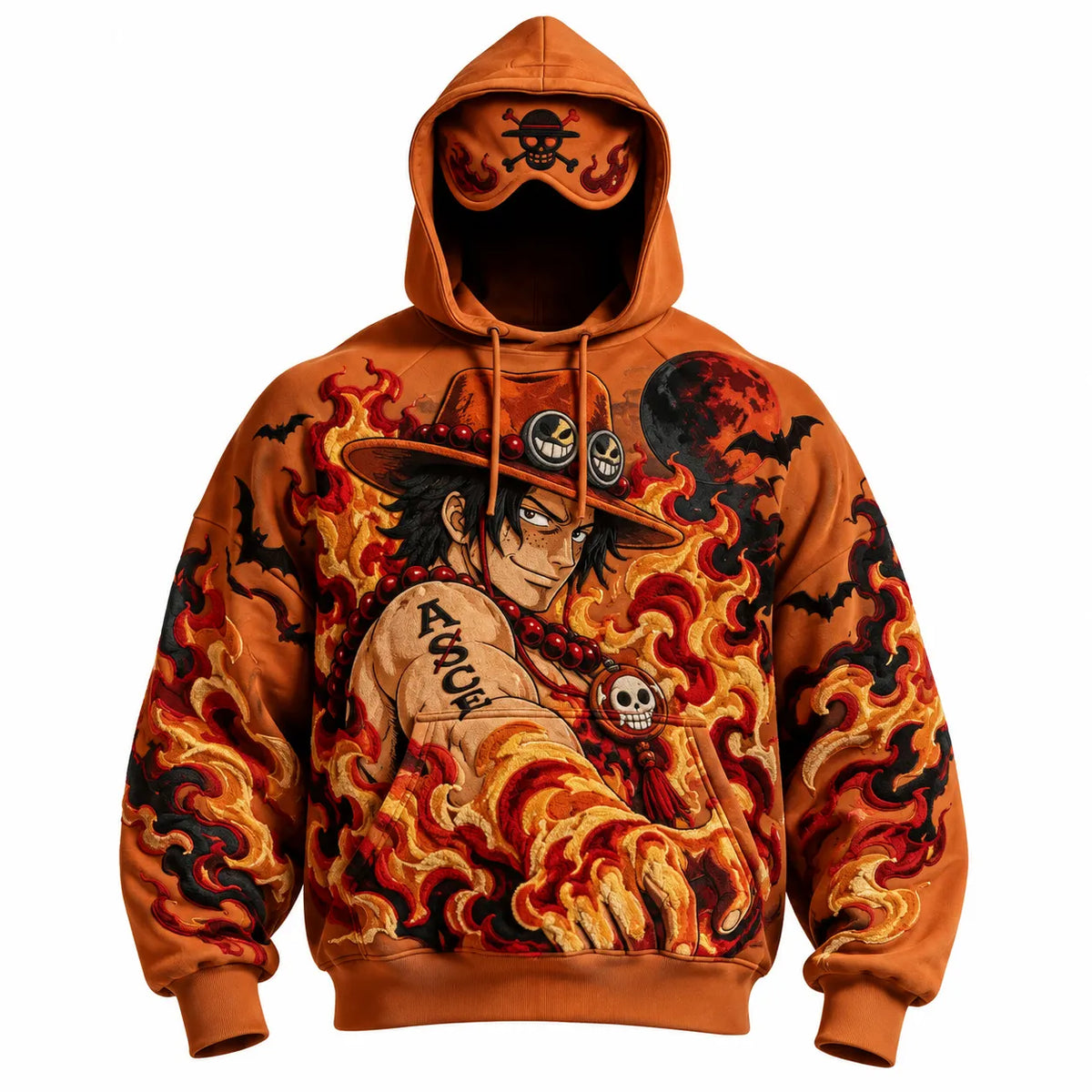 Halloween Anime-Print Hoodie
